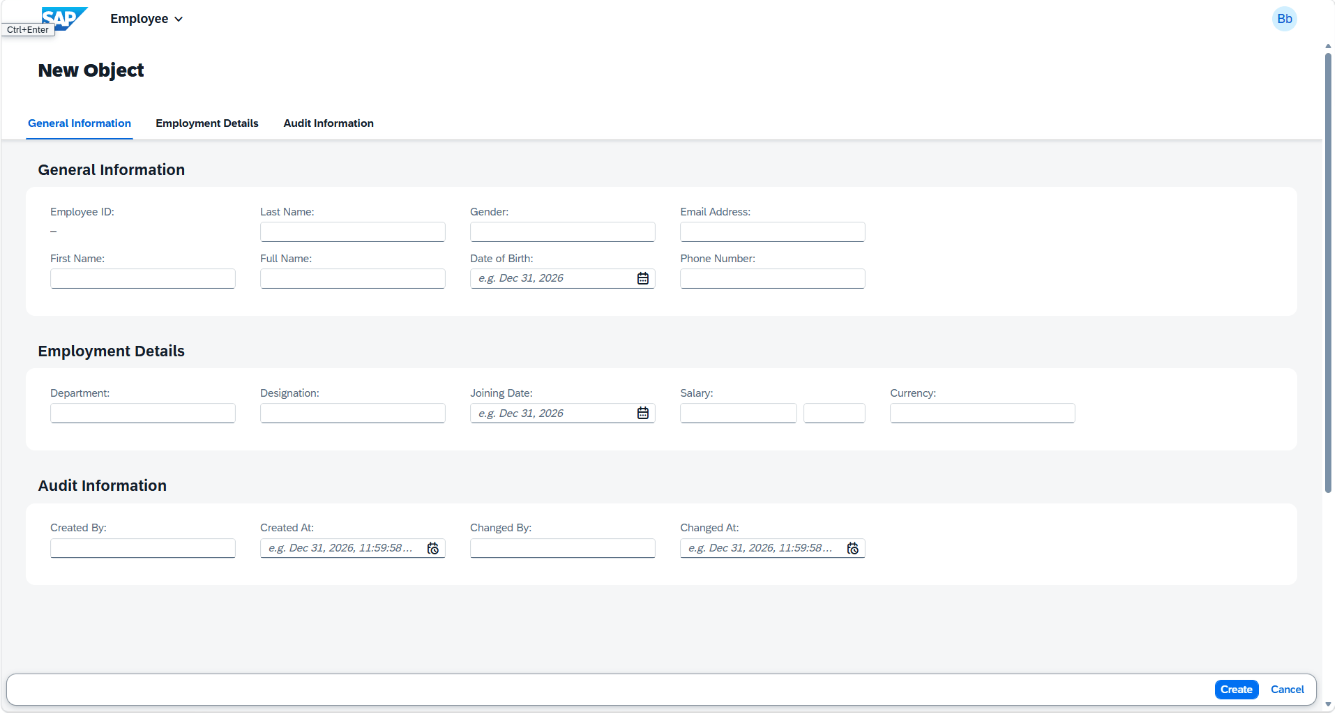 SAP RAP Basic Transactional Application using ODATA v2