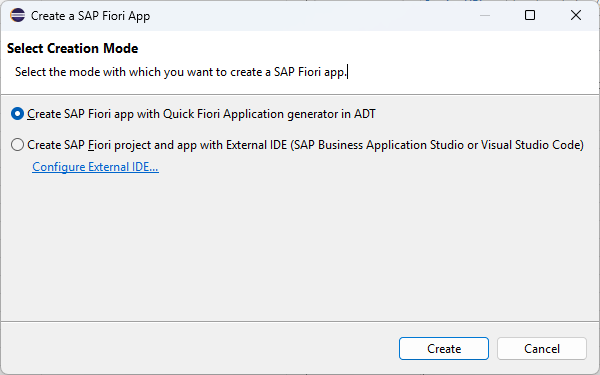 Configure External IDE link