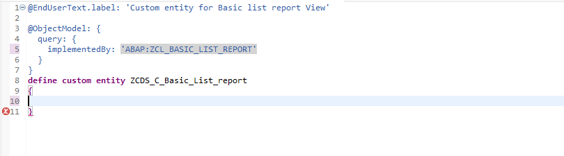 Annotation added to custom entity