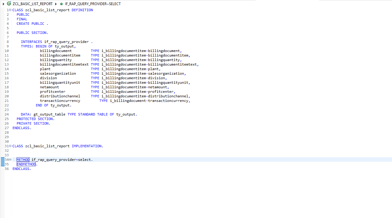 Type structure and internal table declaration
