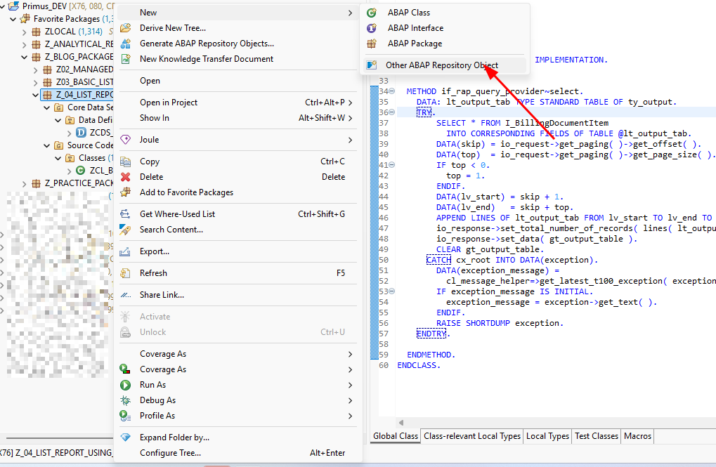 Creating a new Service Definition