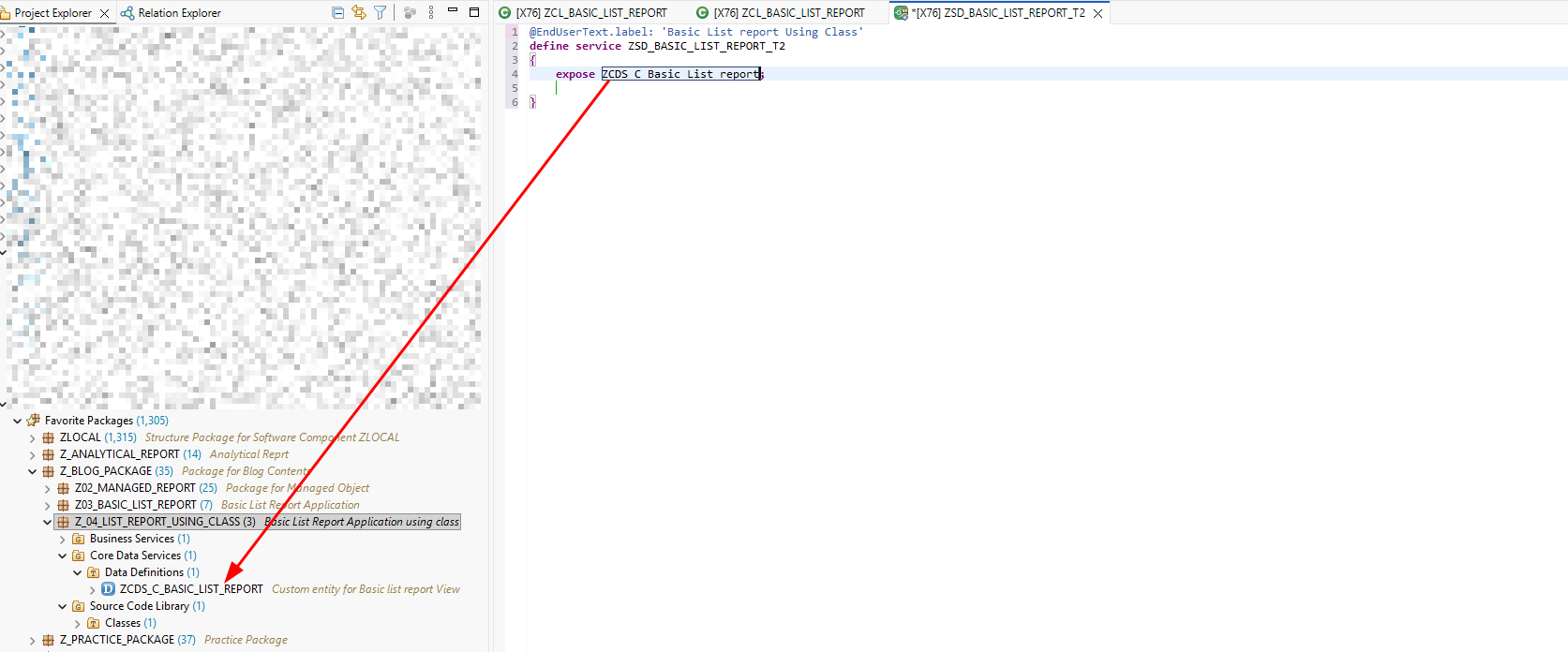 Exposing the custom entity in the Service Definition