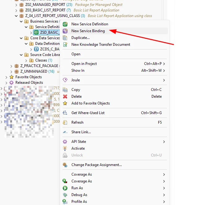 Creating a new Service Binding
