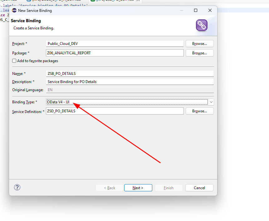 Selecting OData V4 UI