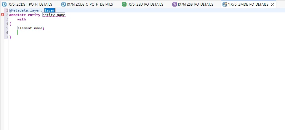 Metadata extension boilerplate