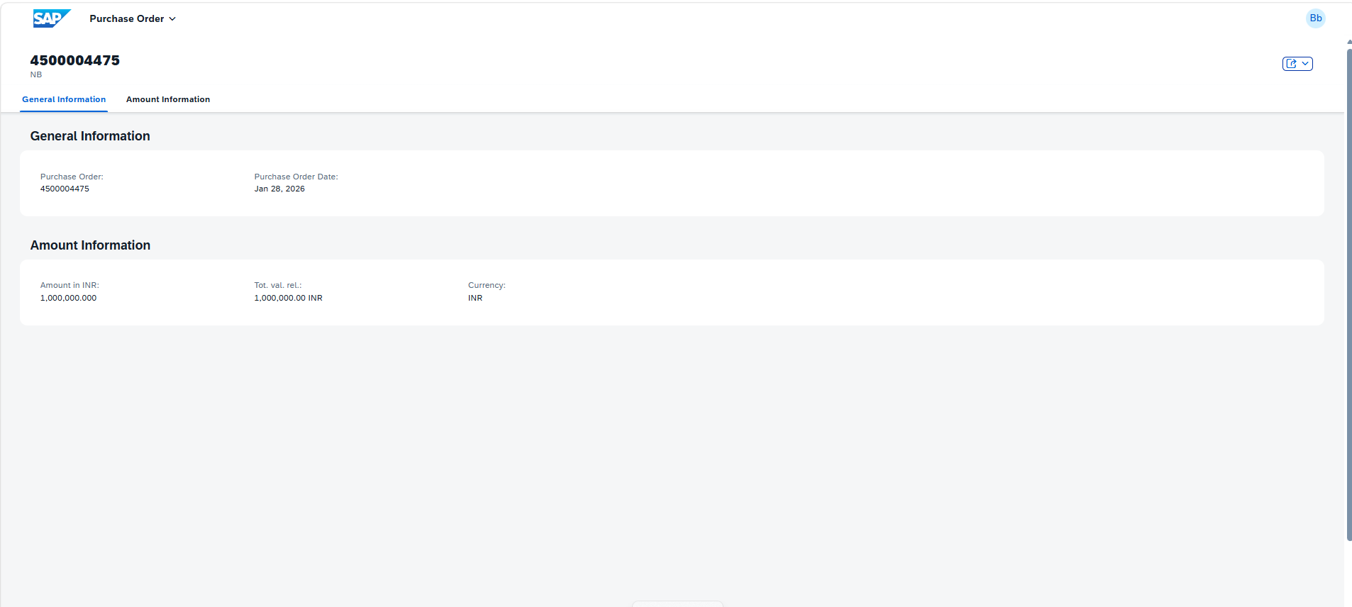 Separate panels on the object page