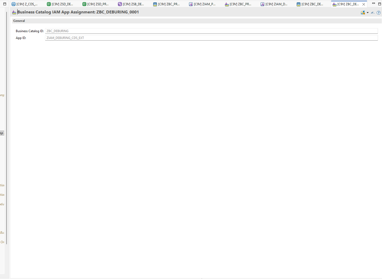 Business Catalog IAM App Assignment object
