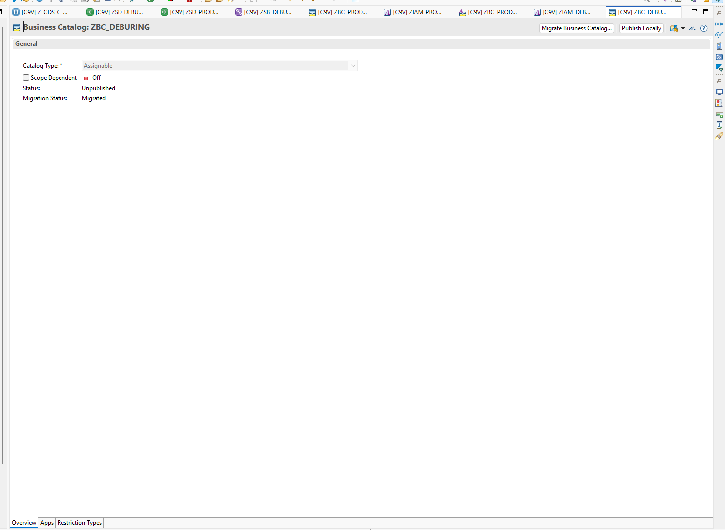 Published Business Catalog