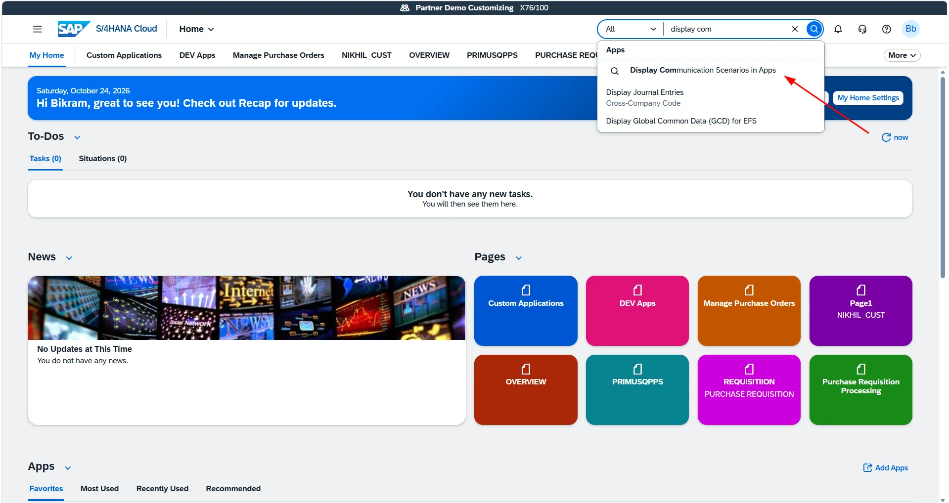 Searching for Display Communication Scenarios app
